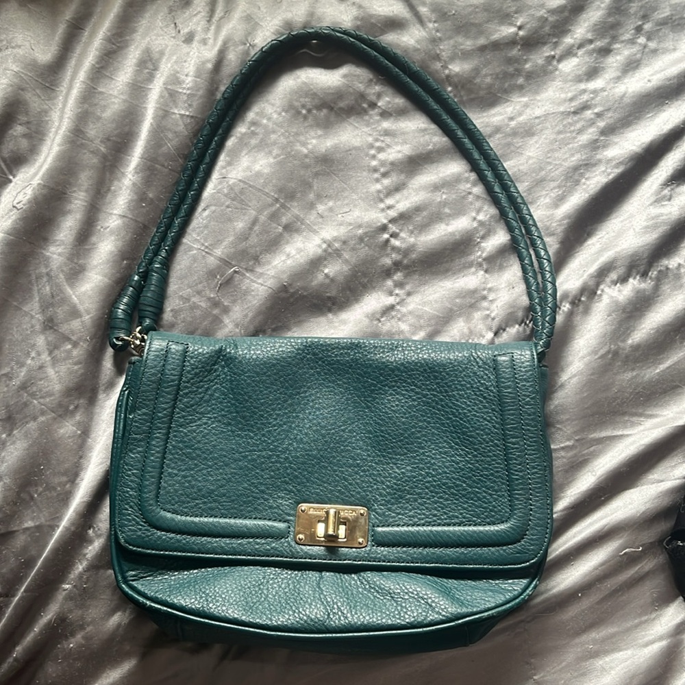 Teal Leather purse